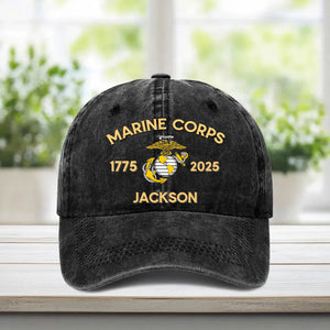 American Military Commemorative Cap - Personalization Vintage Baseball Denim Cap - Joliny