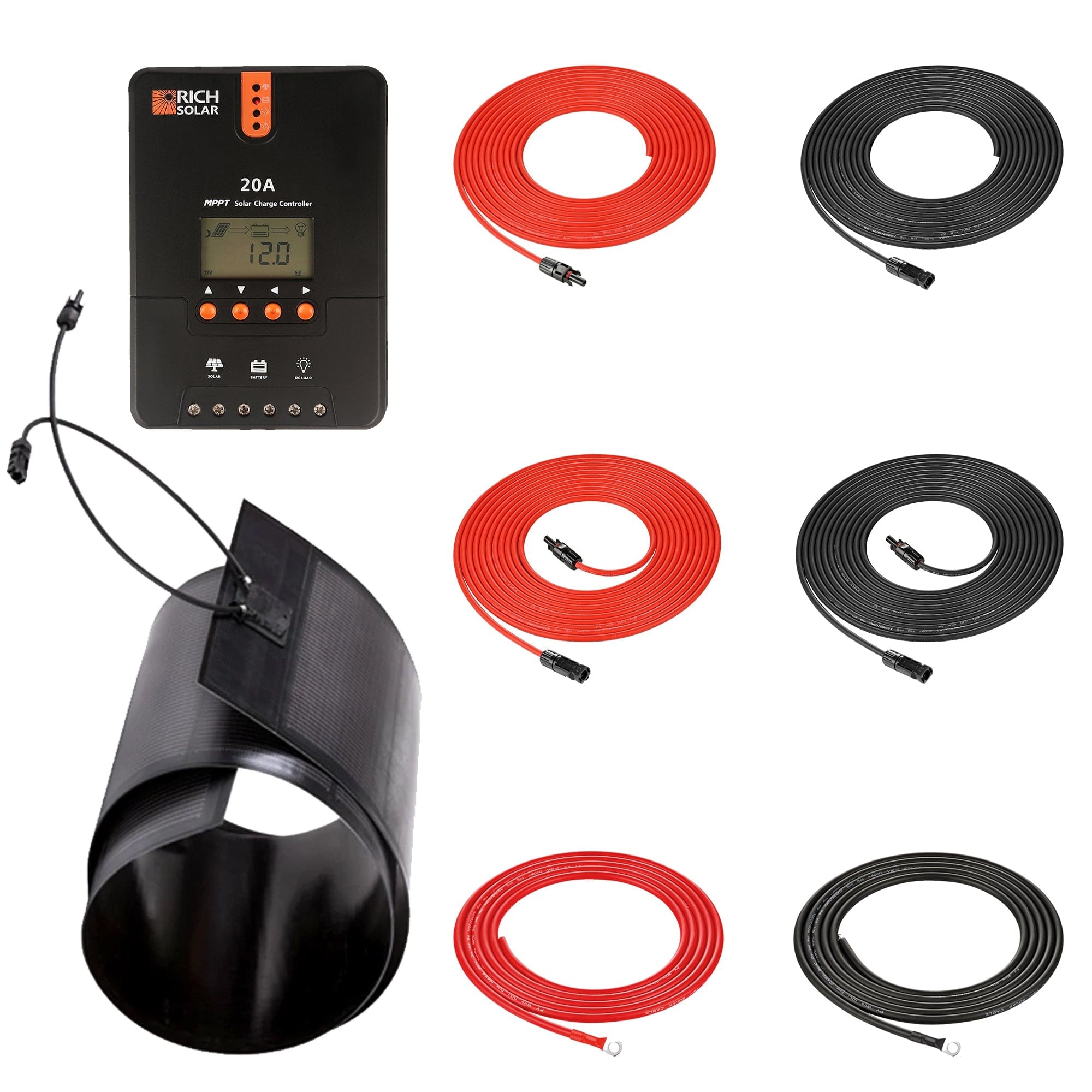 RICH SOLAR | 160 Watt Flexible Solar Kit with 20A MPPT Controller