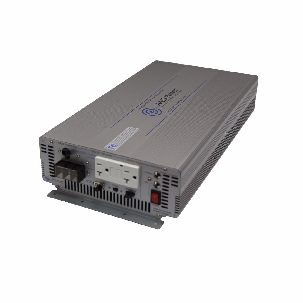 AIMS Power 2000 Watt Pure Sine Power Inverter - Industrial Grade