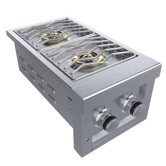 Sunstone 24 Stainless Steel Power Cirque Natural Gas Burner with Flat-Top  Griller