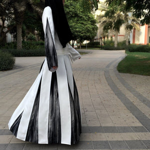 Low Waist Maxi Dress with Folds-Dress, Abaya-Lana Lik Clothing