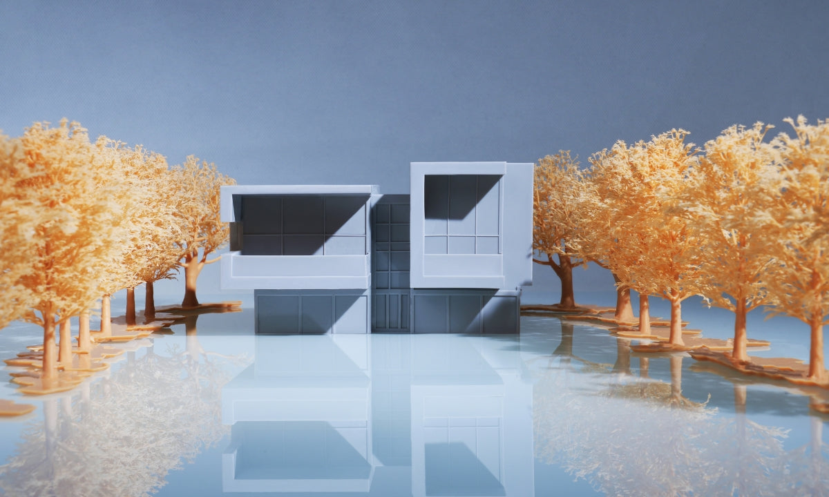 Mit Inslogic-Hochdetailharz gedruckte Architekturmodelle