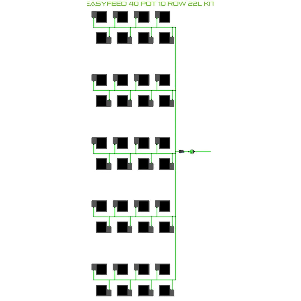 Alien Hydroponics EasyFeed 40 Pot 10 Row Kit - Image 3