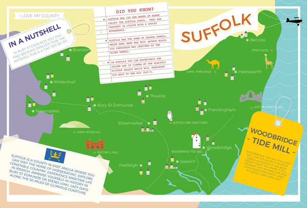 Suffolk - I Love My County 400 Piece Jigsaw Puzzle Suffolk - I Love My County 400 Piece Jigsaw Puzzle