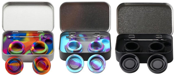 WAX Vaping Kit Non-Stick Silicon Containers & Dab Tool in Tin NZ