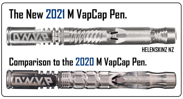 DynaVap VapCap 2021 M Pen comparison to 2020 M NZ