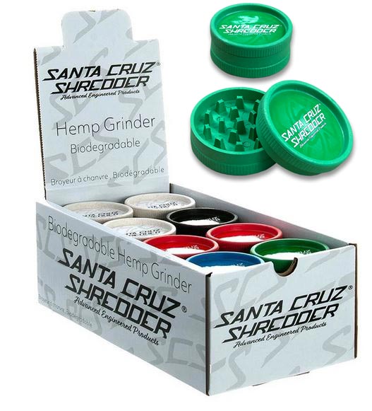 Green Santa Cruz Shredder Biodegradable Eco Friendly Hemp Grinder