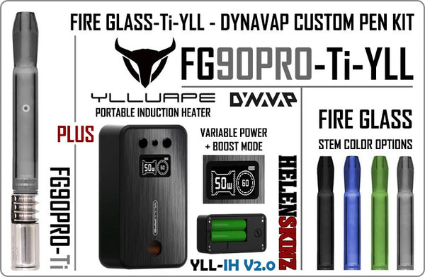 FG90PRO-Ti-YLL NZ Custom DynaVap Glass Pen NZ