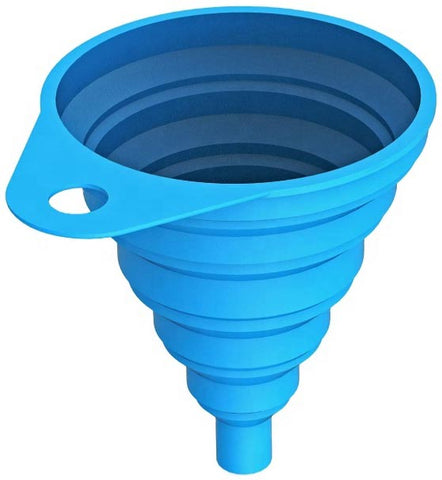 Blue Silicone Foldable Funnels for Herbal Infusions