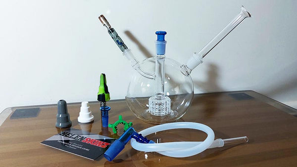 Haze DUO Bong NZ with BB3 & 2023 M+ Finless Tip - Helenskinz Vaporizer Shop