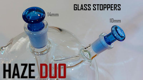 Haze DUO Bong Blue Glass Stoppers NZ