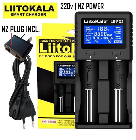 LiitoKala Lii-PD2 220v Dual Multi Battery Charger NZ