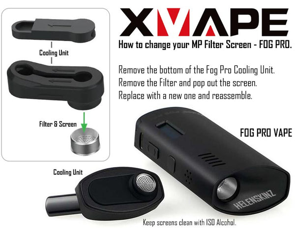 How to change your XVAPE FOG PRO Mouthpiece Filter Screens - Helenskinz NZ