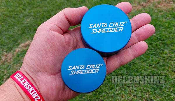 Santa Cruz Shredder Medium & Large Herb Grinders Blue NZ