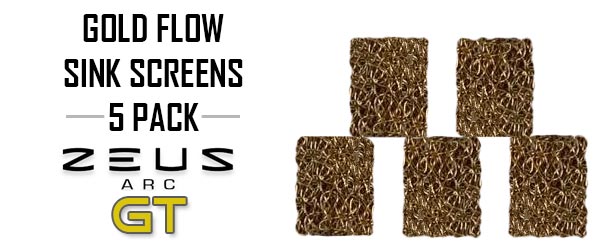 Gold Flow Sink Screens - 5 pack - Zeus ARC GT Vape NZ