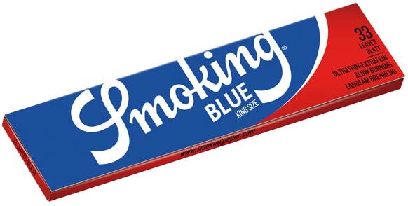 Pack of Smoking Blue king size rice rolling papers NZ