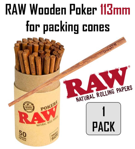 Poker Wooden Raw 113mm for packing cones