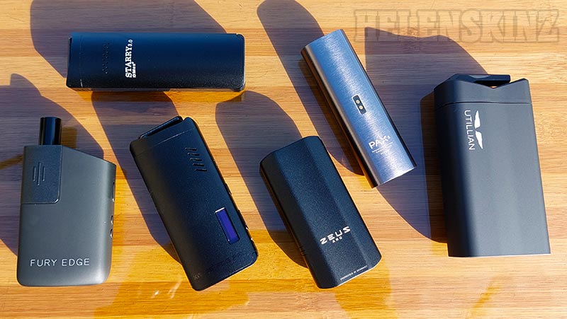 Vaporizer size comparison, Pax 2, Utillian 722, Fog Pro, Zeus ARC GT, Starry 3.0 Vapes NZ