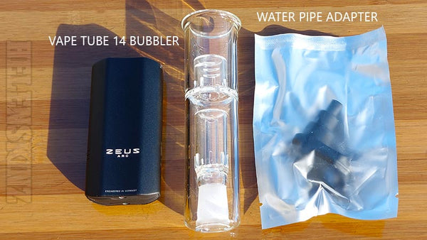VapeTube 14 Water Bubbler Tool & Zeus Water Pipe Adapter for ARC GT Vape NZ