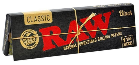 Raw King Size Classic Black Connoisseur Rolling Papers Helenskinz NZ