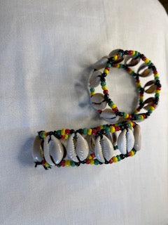 Cowrie Shell double bracelet