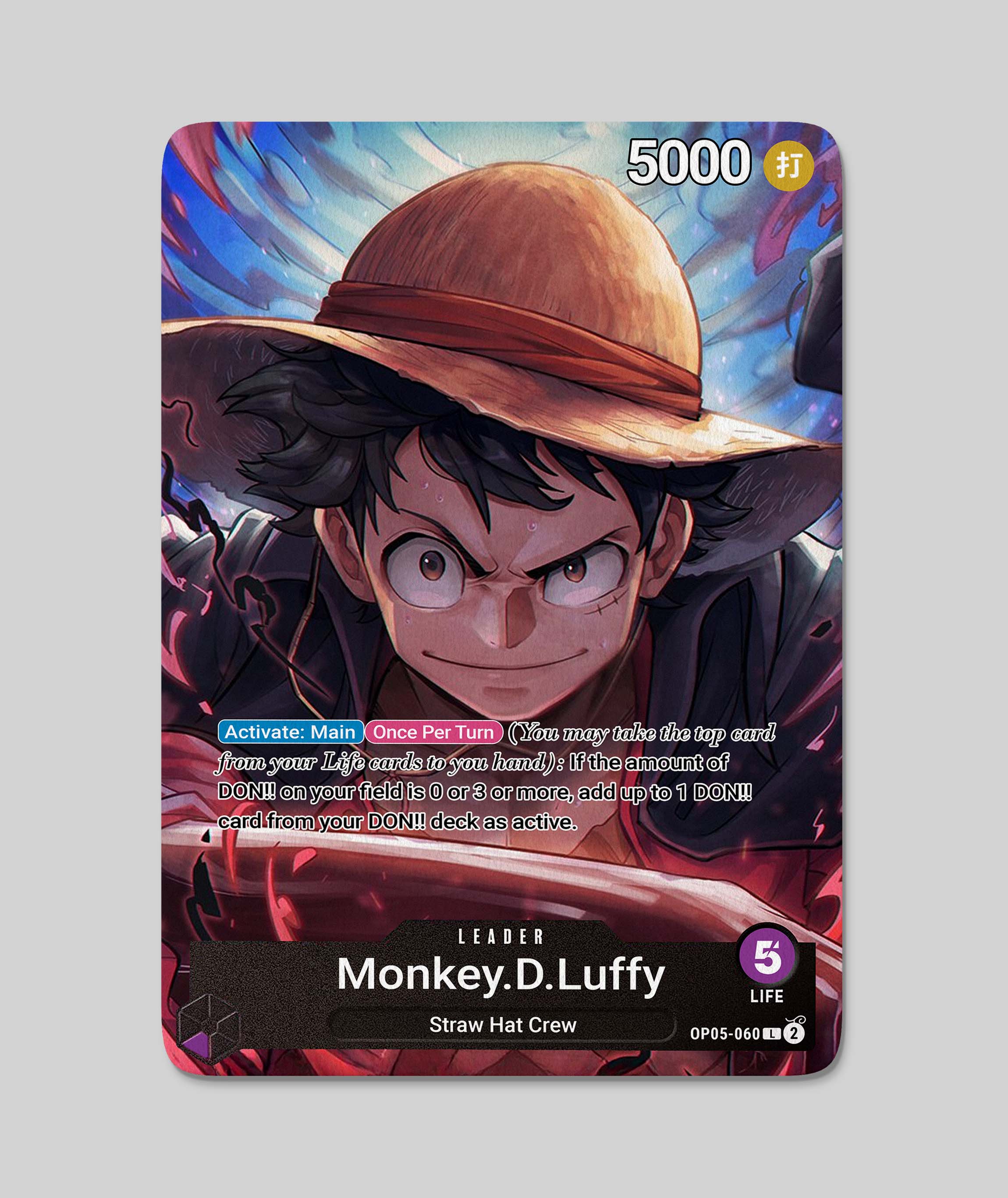 Custom Luffy Gear 5 Card / TCG / Character 