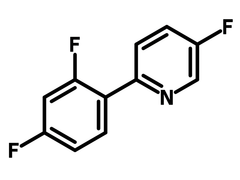 2-(2,4-Difluorophenyl)-5-fluoropyridine chemical structure, CAS 1426047-01-9