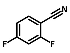 2,4-Difluorobenzonitrile chemical structure, CAS 3939-09-1