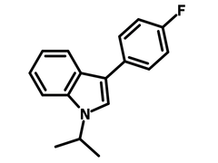 3-(4-Fluorophenyl)-1-isopropylindole chemical structure, CAS 93957-49-4