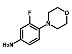 3-Fluoro-4-morpholinoaniline chemical structure, CAS 93246-53-8