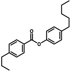 chemical structure of 4-Pentylphenyl 4-propylbenzoate, pppb, CAS 50649-60-0