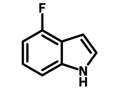 4-Fluoroindole chemical structure, CAS 387-43-9