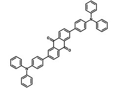 AQ(PhDPA)2 chemical structure, 2,6-bis[4-(diphenylamino)phenyl]-9,10-Anthracenedione, 1640978-33-1