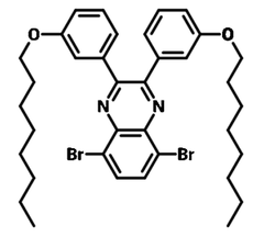 Quinoxaline-2oph-2br, 565228-31-1, 5,8-Dibromo-2,3-bis(3-(octyloxy)phenyl)quinoxaline