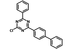 Chemical structure of 2-([1,1'-Biphenyl]-4-yl)-4-chloro-6-phenyl-1,3,5-triazine, CAS 1472062-94-4
