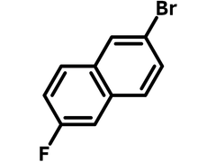 2-Bromo-6-fluoronaphthalene chemical structure, CAS 324-41-4