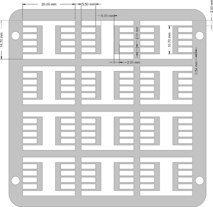 Schematic drawing of TCO pattern mask