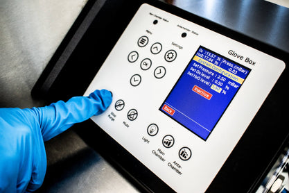 Ossila Laboratory Glove Box - setting page with inactive purge settings