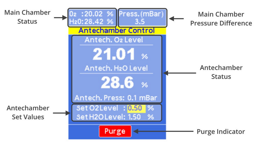 Glove-box-antechamber-display