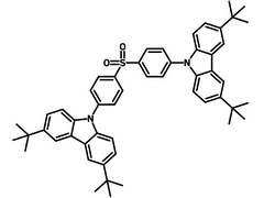 Cz-PS, Bis[4-(3,6-Di-tert-butylcarbazole)phenyl]sulfone chemical structure, 1396165-20-0