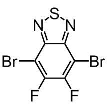chemical structure dibromodifluorobenzothiadiazole, pce11 monomer, difluorodibromobenzothiadiazole, cas number1295502-53-2