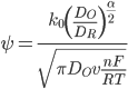 standard rate constant using the method of Nicolson