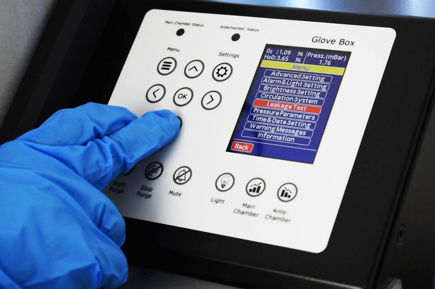 Ossila Laboratory Glove Box leak test