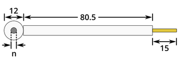 L-Shaped Glassy Carbon Working Electrode Dimensions