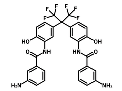 2,2-Bis(3-(3-aminobenzoylamino)-4-hydroxyphenyl)hexafluoropropane (m-6FDAP) chemical structure, CAS 220426-92-6