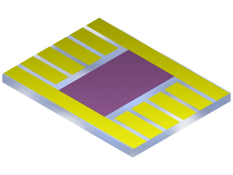 substrate device area after patterning