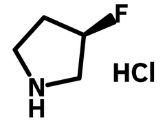 (R)-(−)-3-Fluoropyrrolidine hydrochloride chemical structure, CAS 136725-55-8