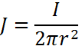 Sheet Resistance Formula Derivation Step 1 - calculate current density