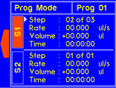 Program mode - change the step number to edit