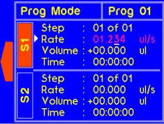 Program mode - edit the dispense rate